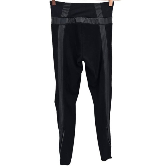 Athleta Womens XS Ponte‎ Lux Faux Leather Zip Leggings - Picture 4 of 15